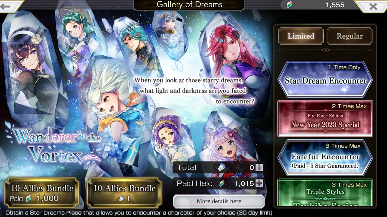 [ANOTHER EDEN] Star Dream Encounter (Paid 10x Pulls)
