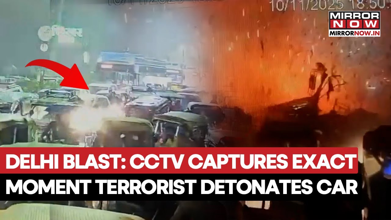 Delhi Blast: New CCTV Video Shows Exact Moment When 'Terrorist' Detonated Car Bomb| Watch
