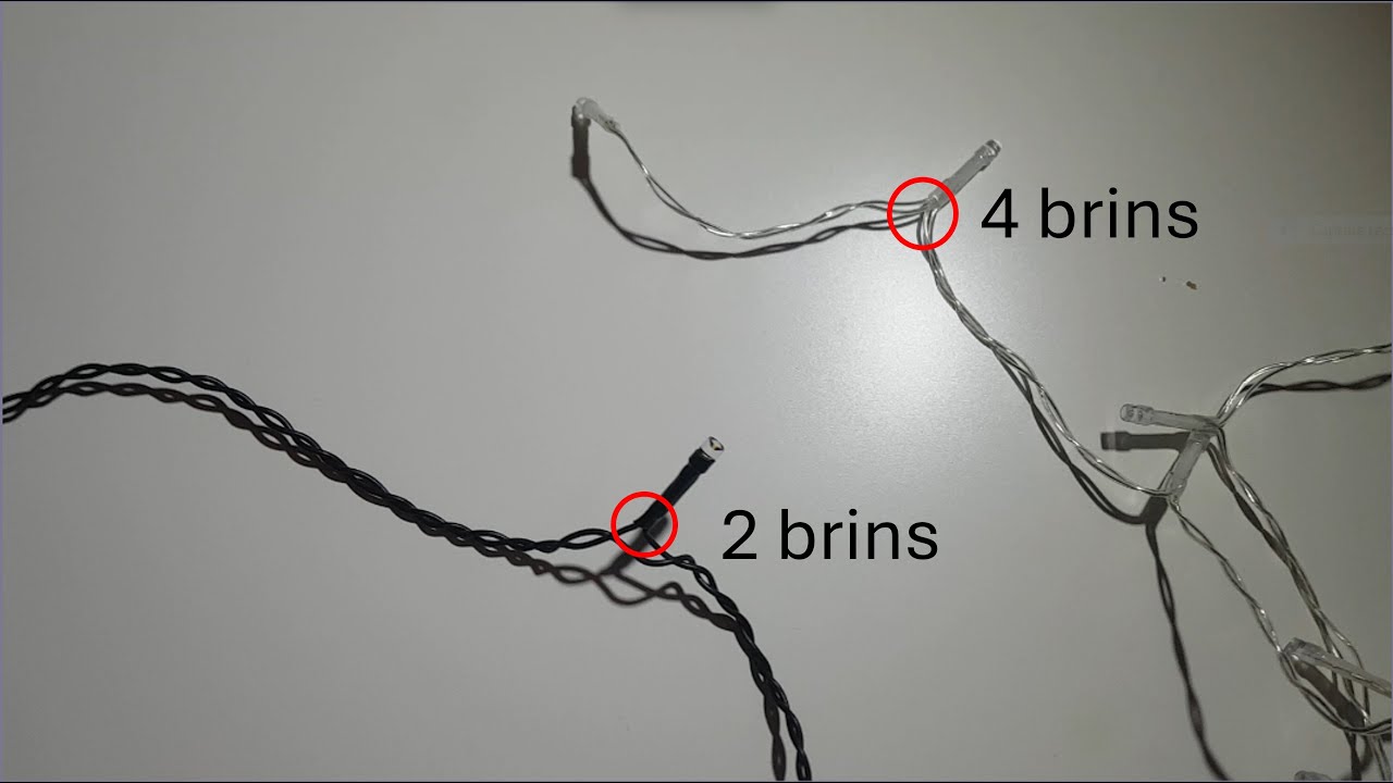 Réparation guirlandes LED - 2 brins vs 4 brins