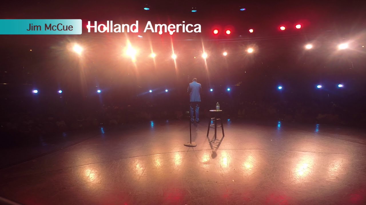 Jim McCue comedian on Holland American Cruise ship