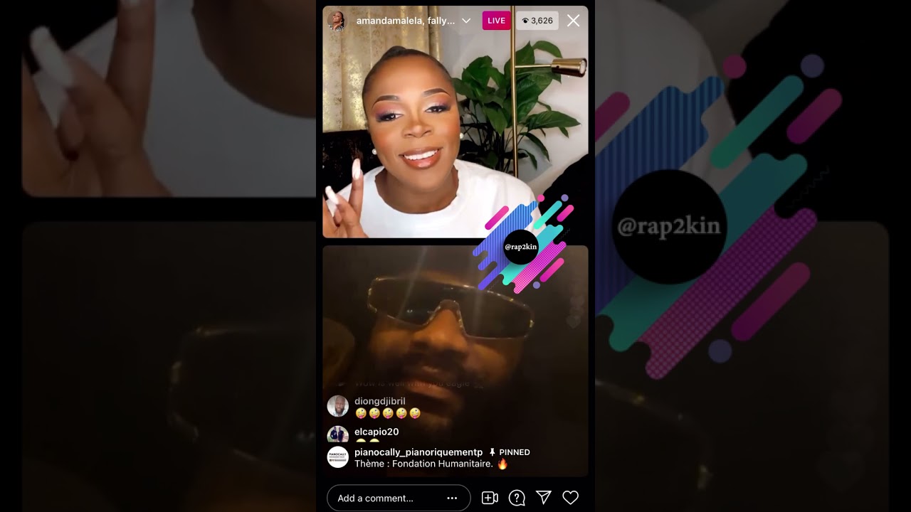 Amanda Malela et Fally ipupa live Instagram