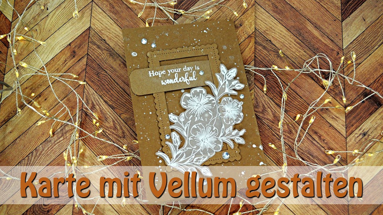 Karte mit Vellum