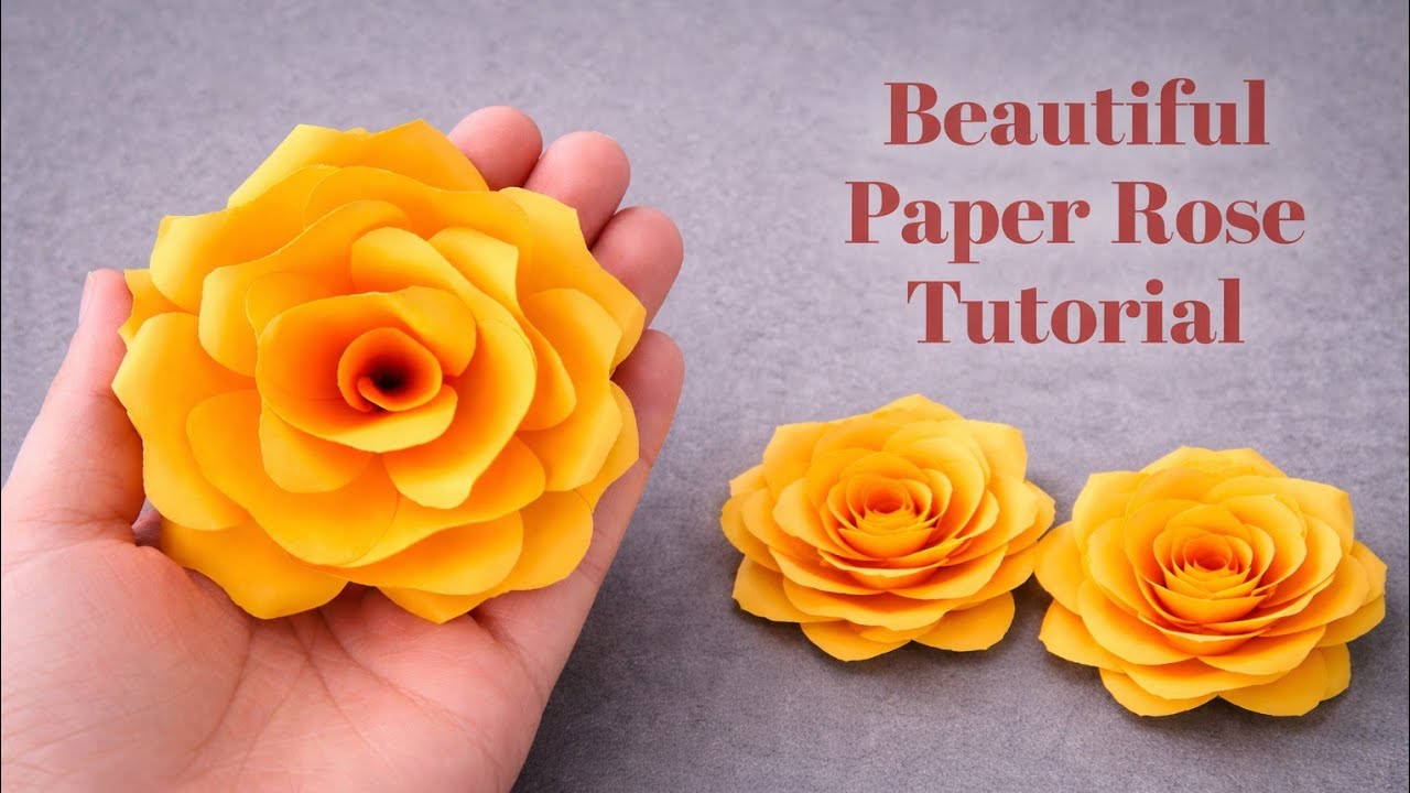 How to Make Paper Rose Flower / Easy and Beautiful Paper Rose Step by Step 