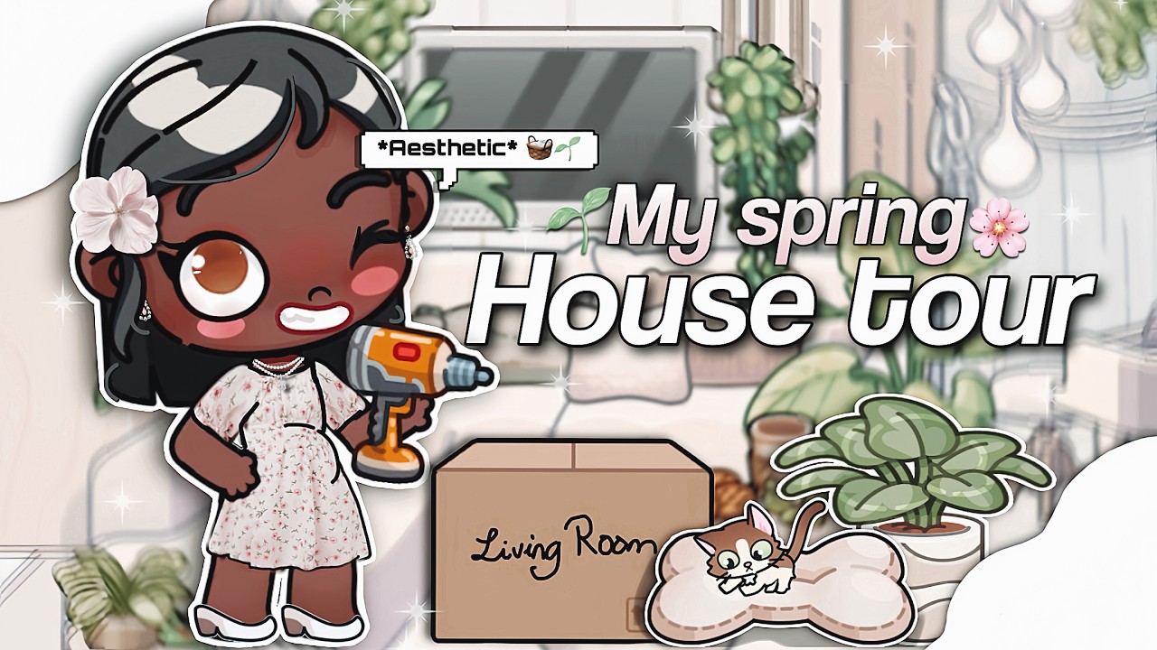 My Spring HOUSE TOUR! 🏡🌸 *Aesthetic*  || *With Voice* 🔊 || Avatar World 🌎