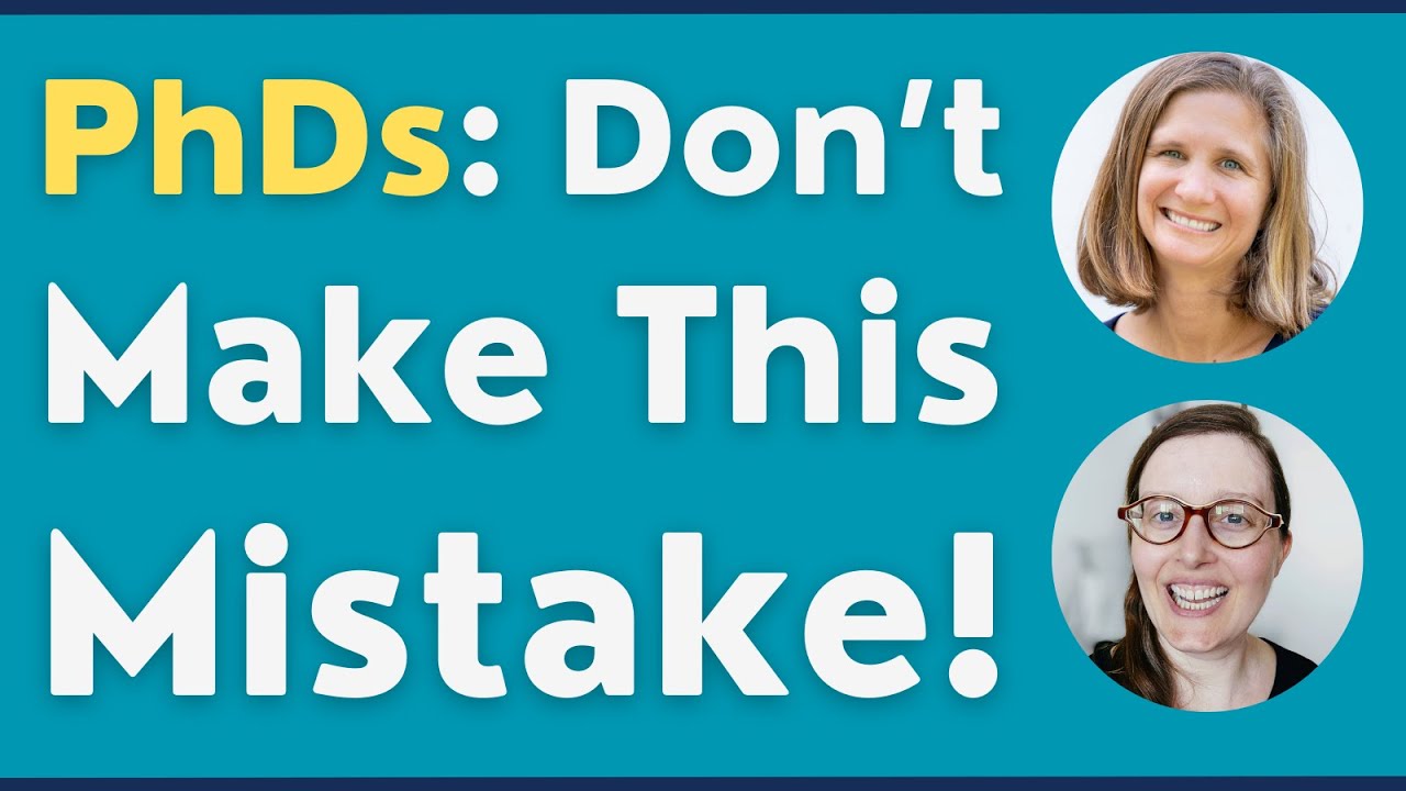The most common mistake PhDs make in leaving academia