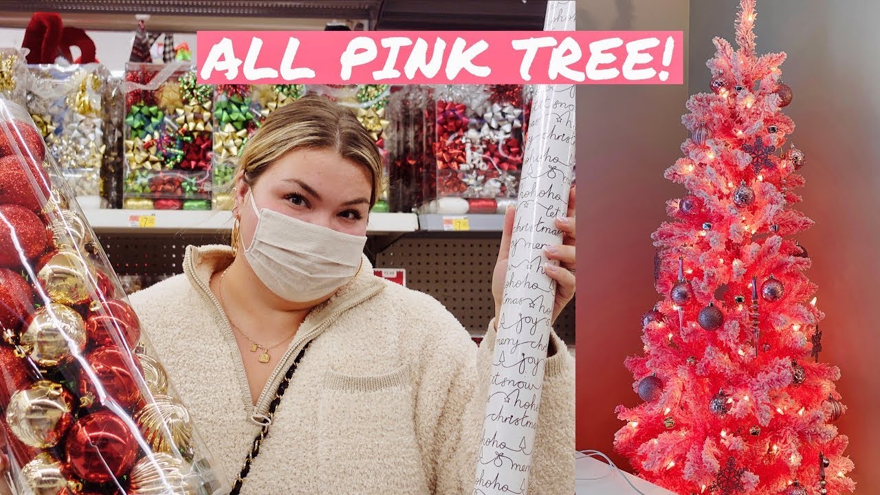 christmas decor shopping at walmart + all pink tree!