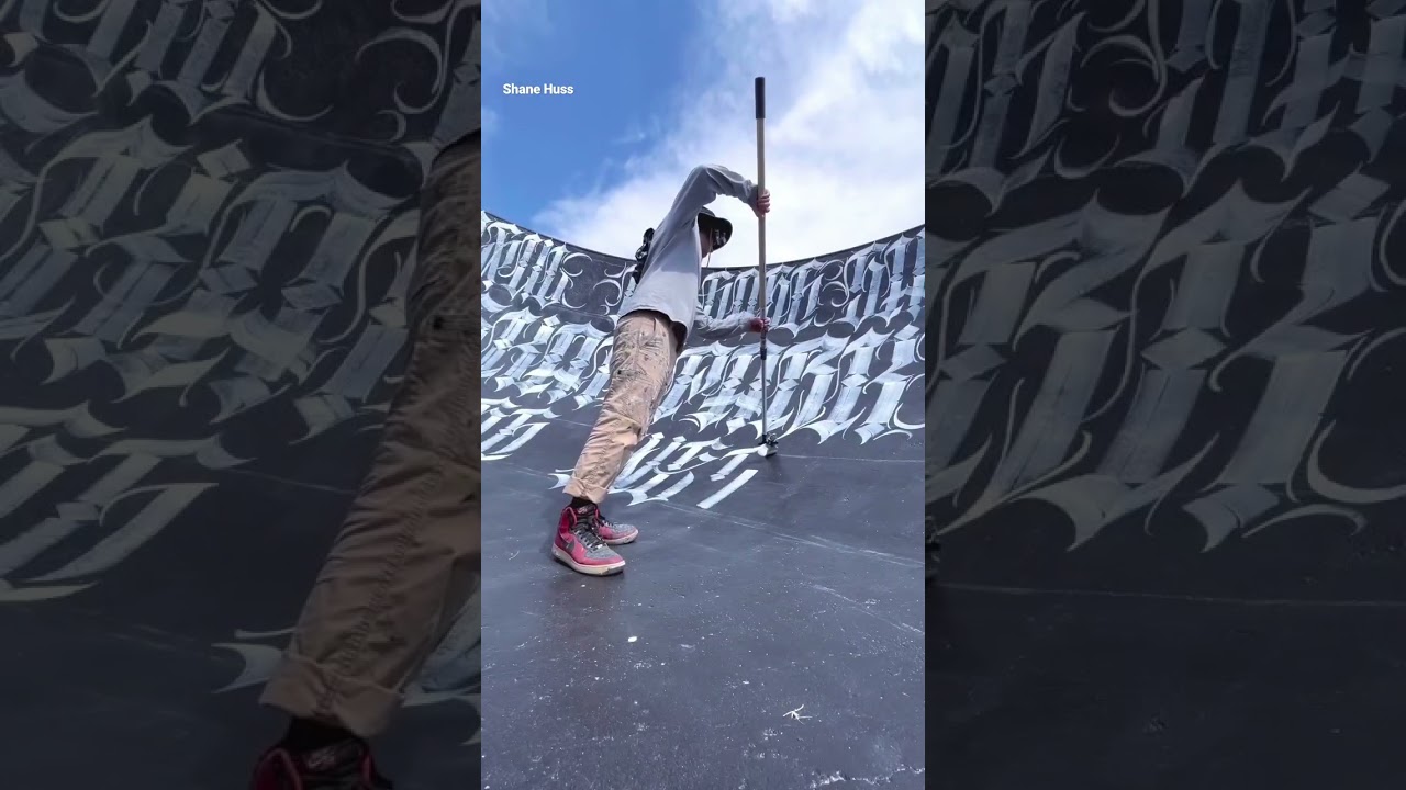 Custom Skate Pool Calligraphy/ Calligraffiti by Shane Huss