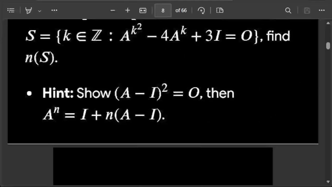 jee math matrix pyq part 3