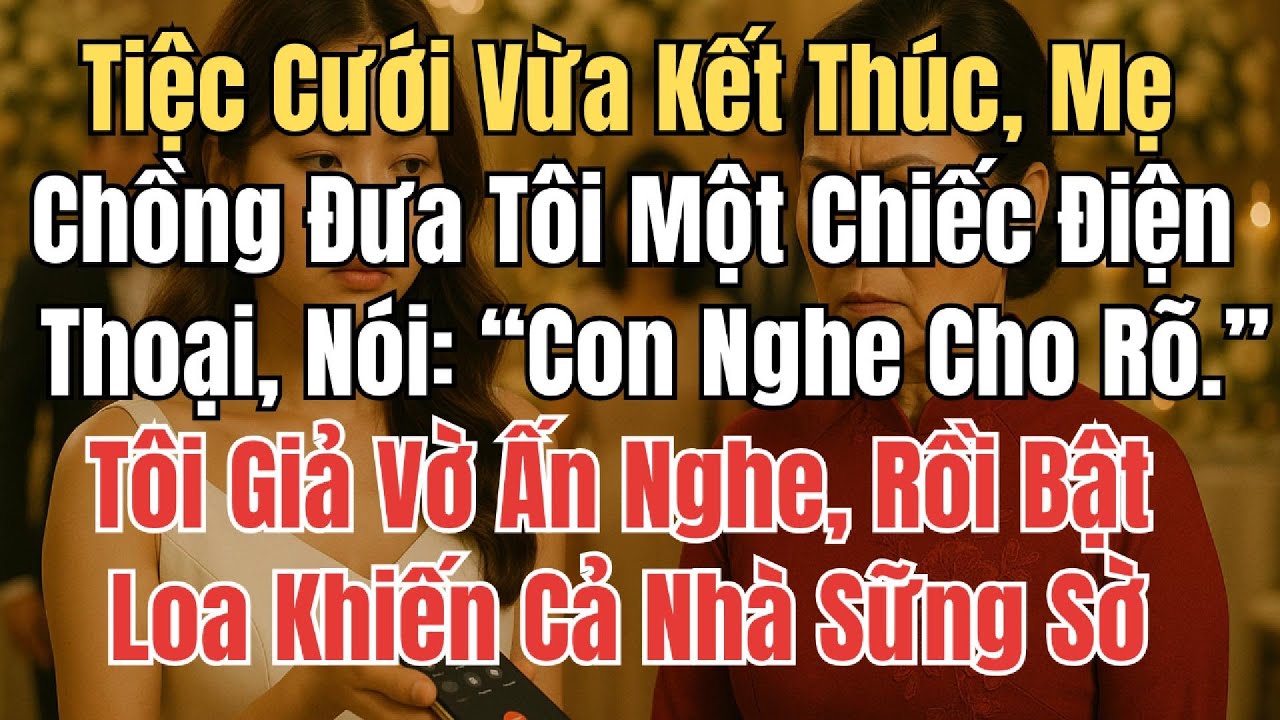 Tiệc Cưới Vừa Kết Thúc, Mẹ Chồng Đưa Điện Thoại: Nghe Cho Rõ – Tôi Bật Loa Rồi Khiến Cả Nhà Sững Sờ