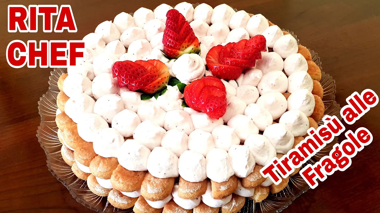 TIRAMISU' CAKE ALLE FRAGOLE🍓RITA CHEF | Questa Torta ti mette di buon Umore.
