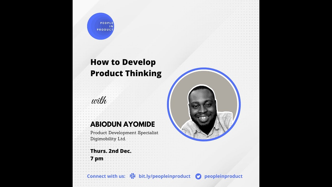 HOW TO DEVELOP PRODUCT THINKING