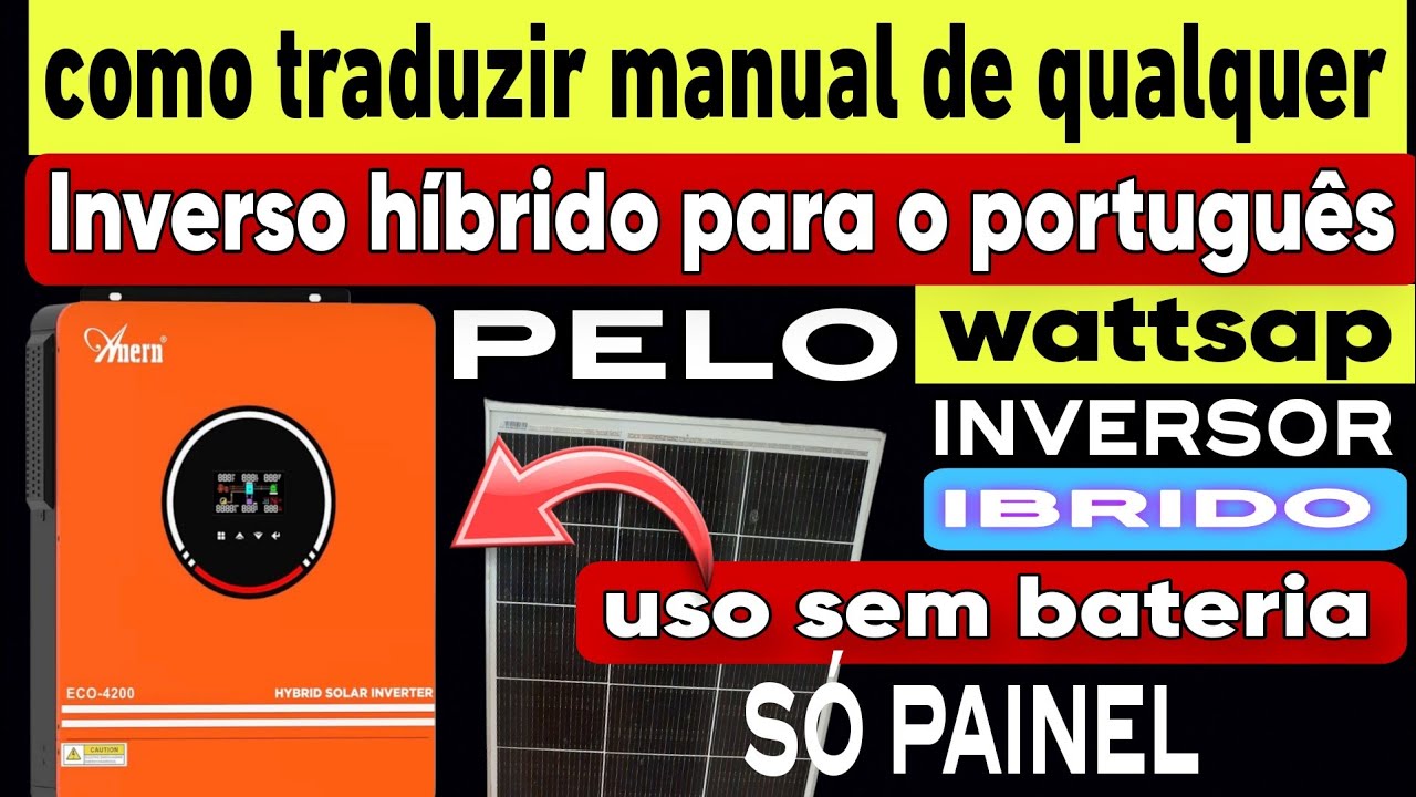 NUNCA MAIS COMPRE BATERIA PARA O OFF GRID INVERSOR LIGADO SÓ NOS PAINÉIS