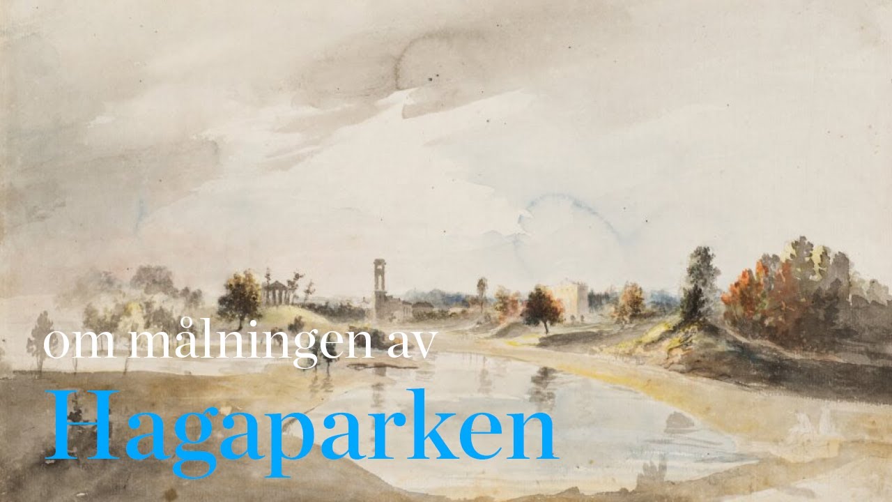 Vy av norra arkipelagen &ouml;ster om Ekotemplet i Hagaparken av Elias Martin