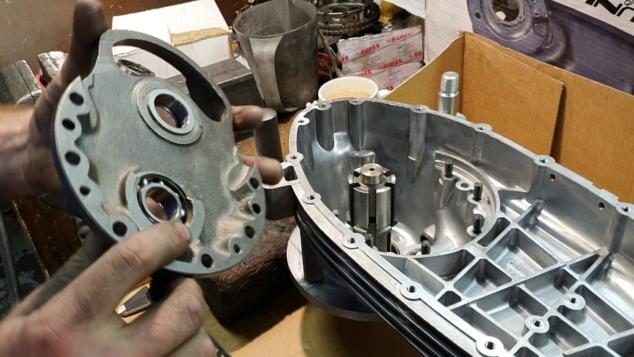 Replacement of gear end plate on a Lambretta crankcase