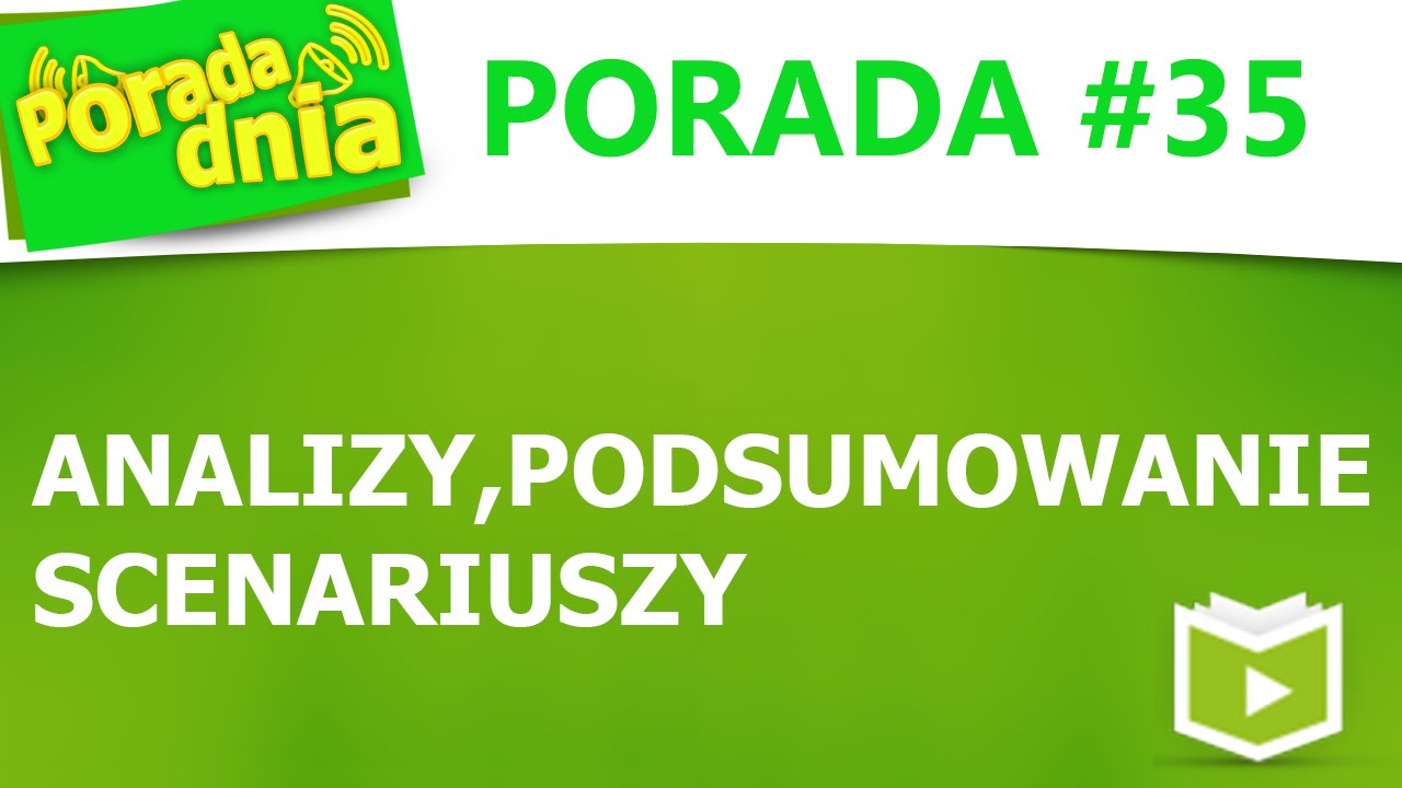 [iExcel.pl] Porada dnia #35 Excel scenariusze, analiza