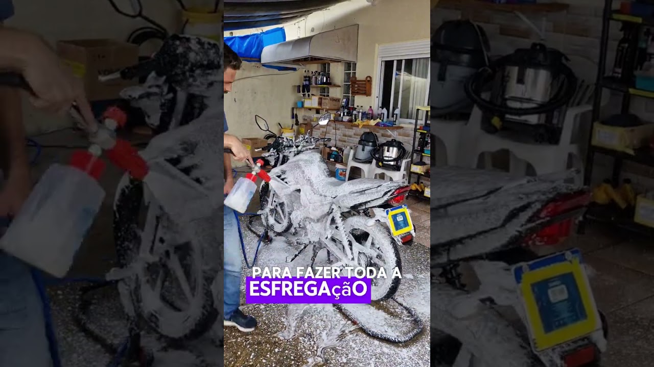O VIDEO MAIS COMPLETO ENSINANDO LAVAR UMA MOTO DE FORMA PROFISSIONAL