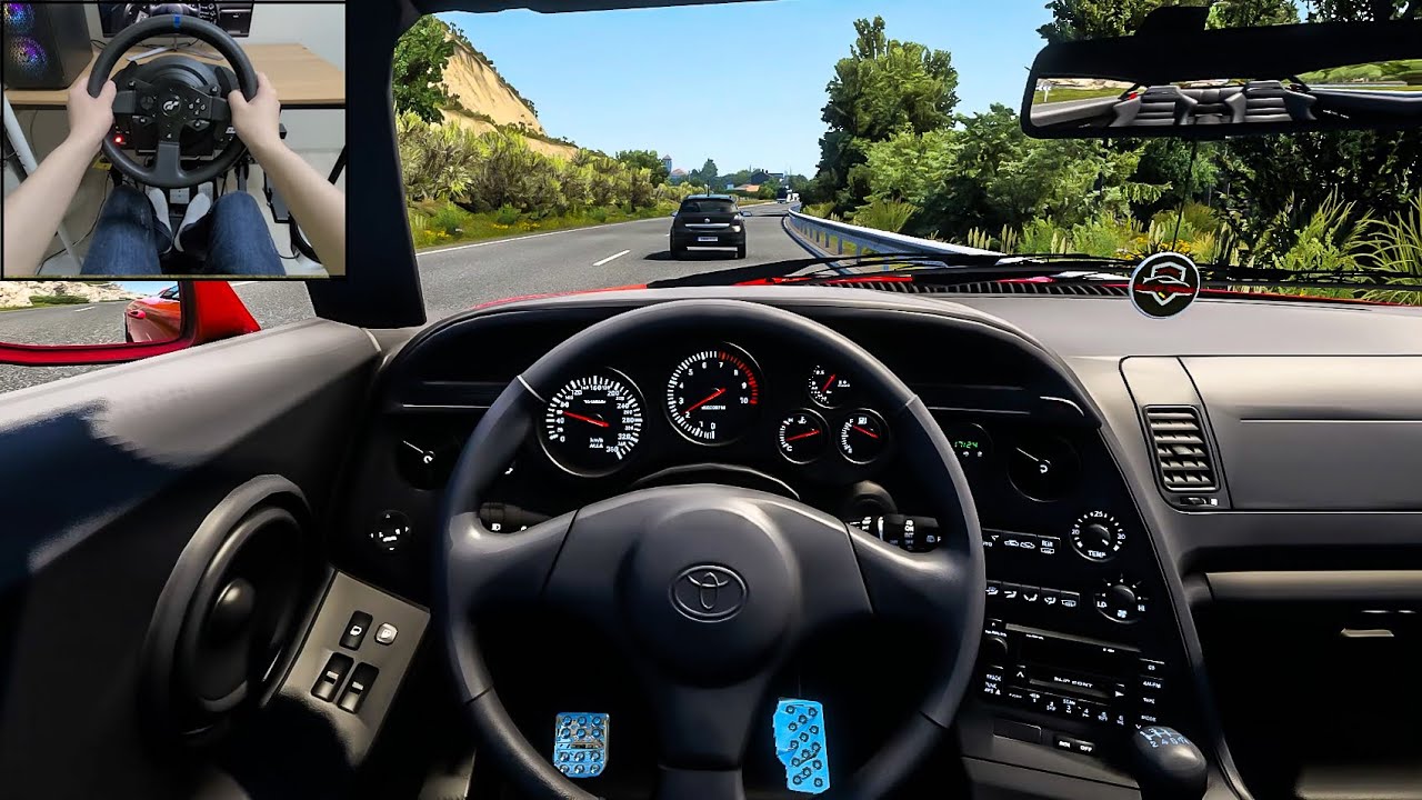 Euro Truck Simulator 2 - Toyota Supra A80 [Steering wheel gameplay]