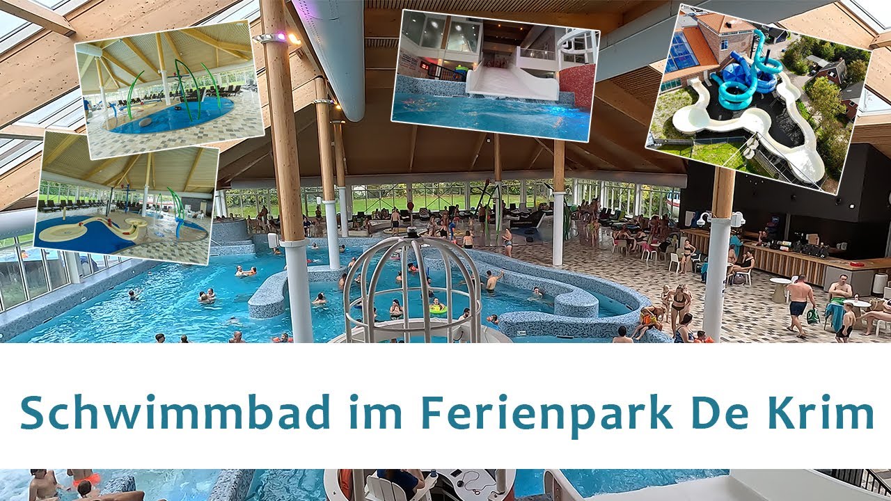 Schwimmbad im Ferienpark De Krim in der Nähe von De Cocksdorp auf Texel, mit 3 Rutschen und mehr