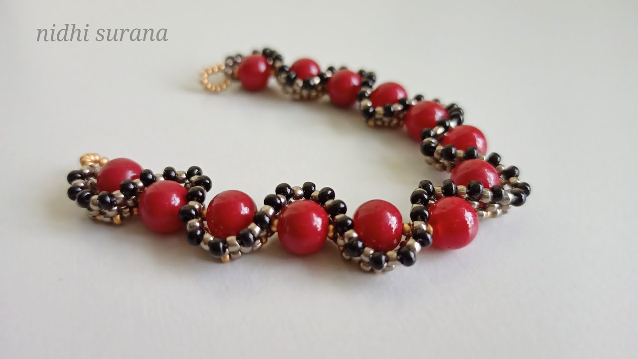 ⚜️Curvaceous Bracelet/Easy tutorial for beginners/Pulsera Curvilínea/Beaded jewelry diy