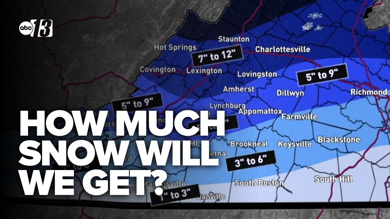 Meteorologist with an update on how much snow we could see this weekend