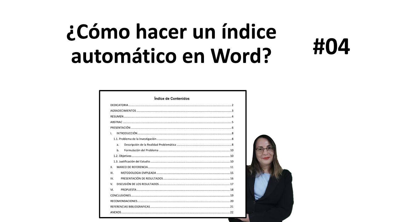 ¿Cómo hacer un índice automático en Word?
