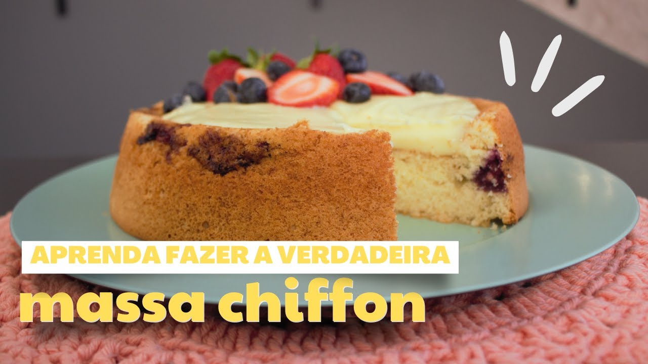 MASSA CHIFFON PROFISSIONAL | BOLO DE LIMÃO SICILIANO COM MIRTILOS