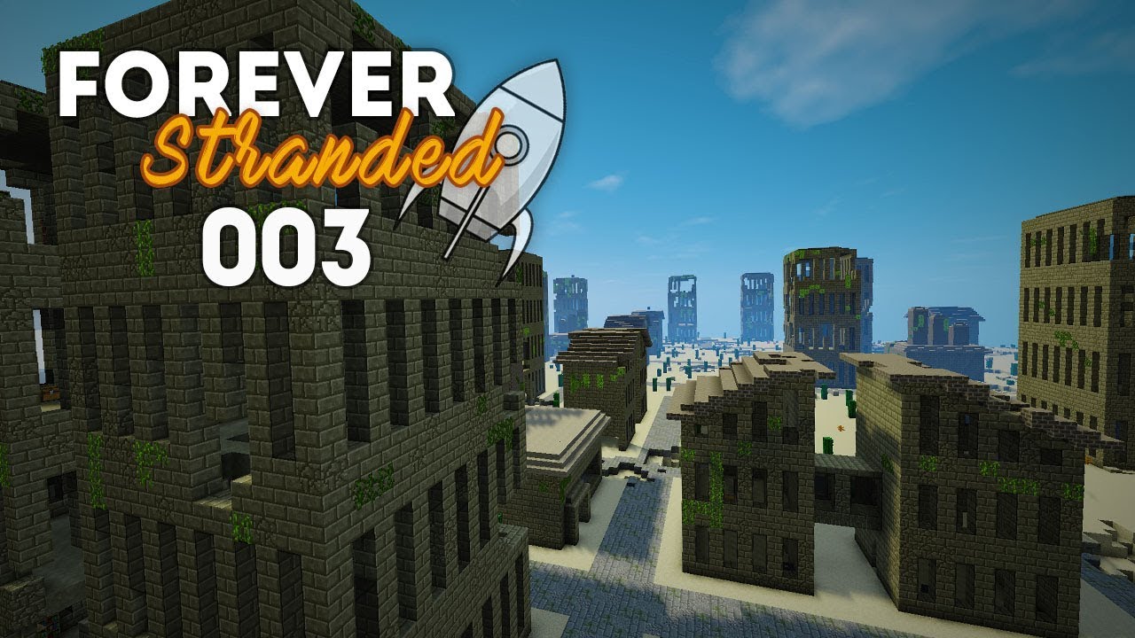 Forever Stranded Lets Play EP3 | Cob Gen, Hidden Chests, & Forgotten City! (Modded Minecraft)