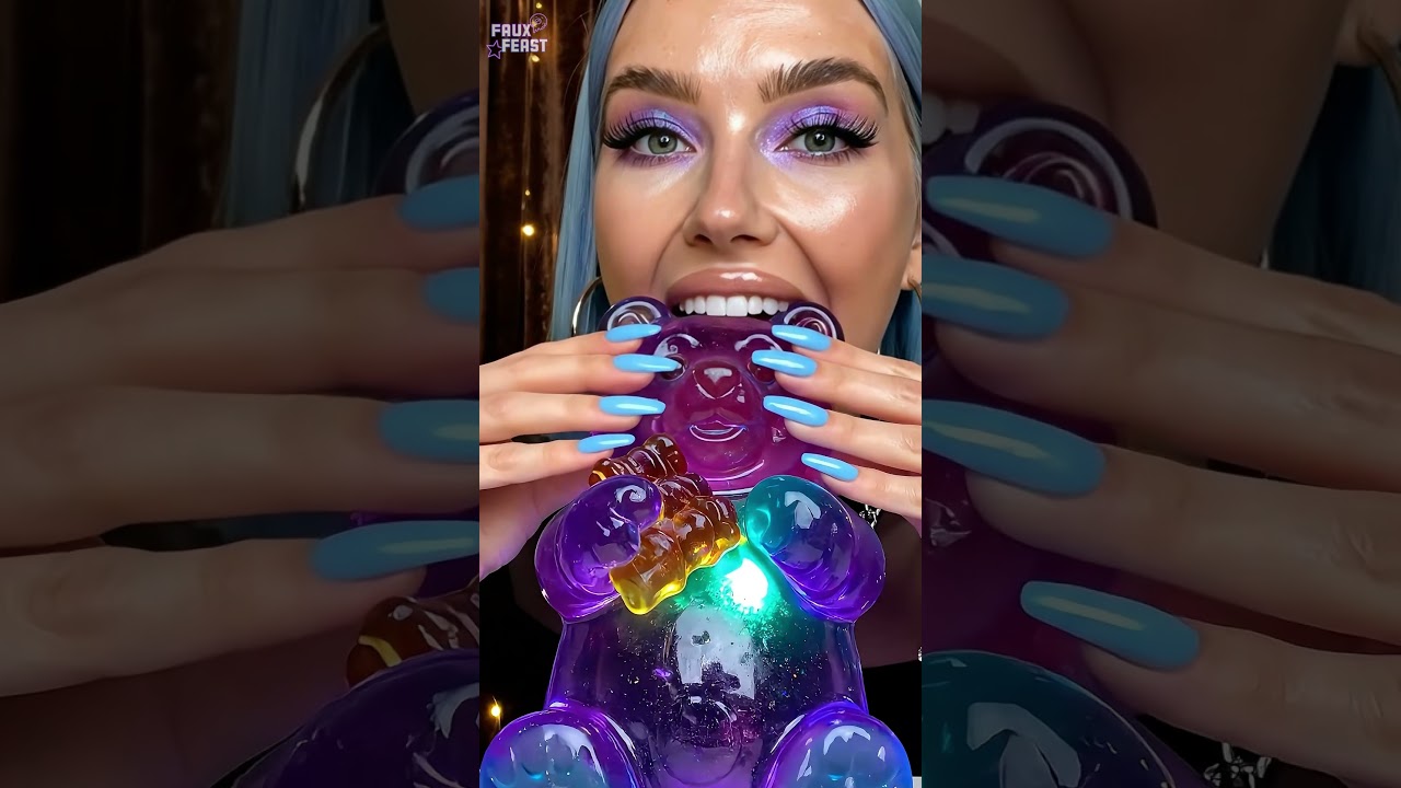 Would you eat this GIANT GUMMY BEAR? 🧸 Oddly Satisfying ASMR