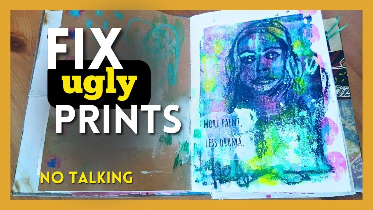 DON'T THROW IT AWAY: Saving an "Ugly" Gelli Print | Mixed Media Secrets (Silent)