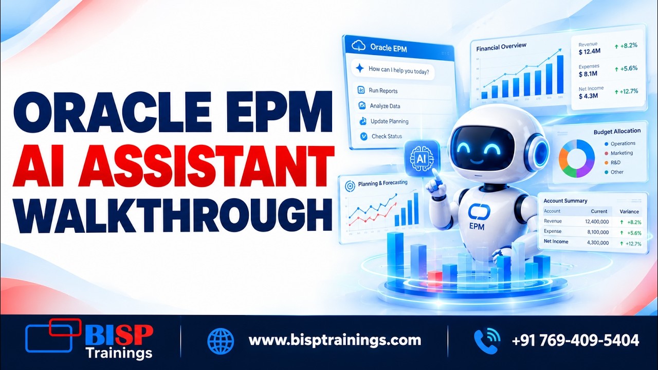 Oracle EPM AI Assistant Walk Through | Getting Started with Oracle  Planning EPM Assistant | BISP