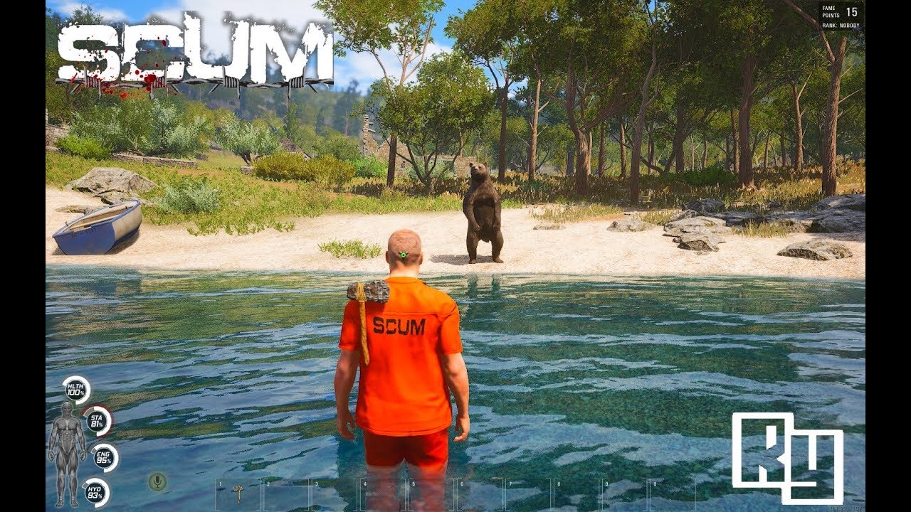 SCUM ShortClip: Mean Bear Attacks Me and I Lose My Voice..Be Back Soon :(