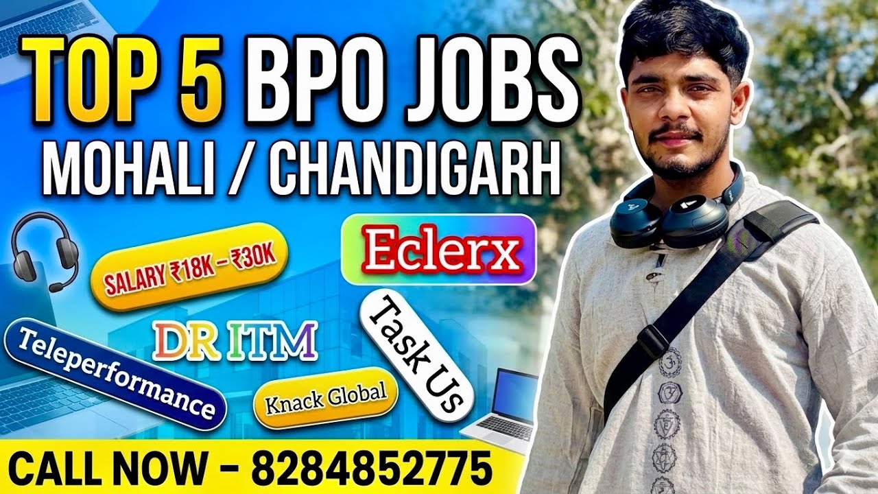 Top 5 BPO & KPO Companies In Mohali Chandigarh, Best freshers job companies in Chandigarh 