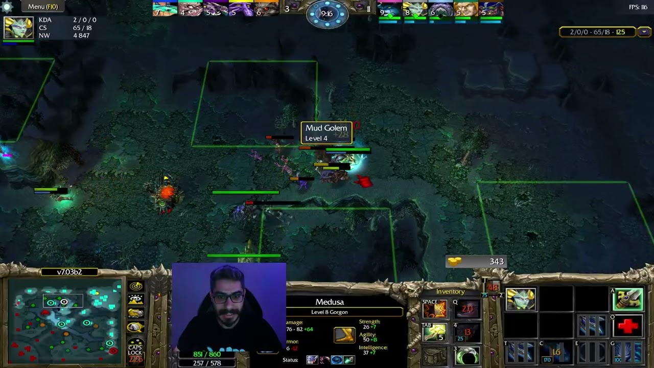 Dota 1 Atinad GamePlay Medusa Best Game ساپ 1 ایران باشه😂الکی 