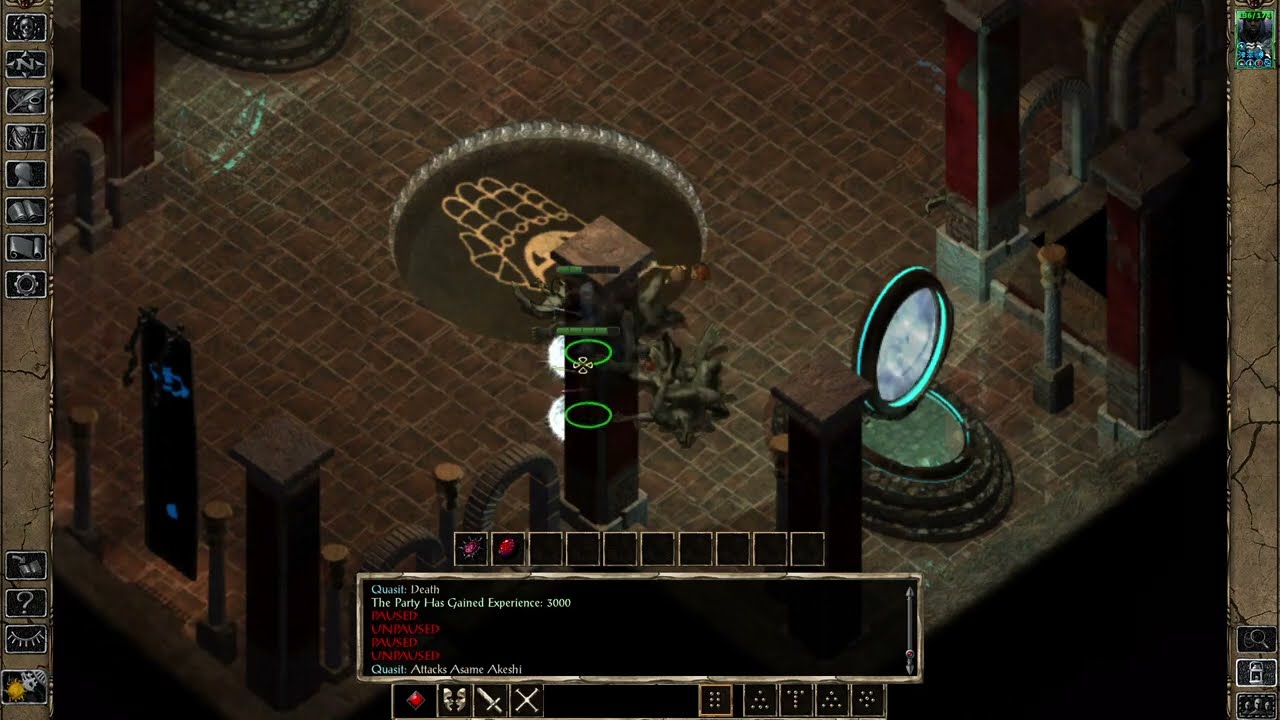 BGII:EE max level kensai/thief solo vs Tanar'ri in Watcher's Keep (core rules difficulty)
