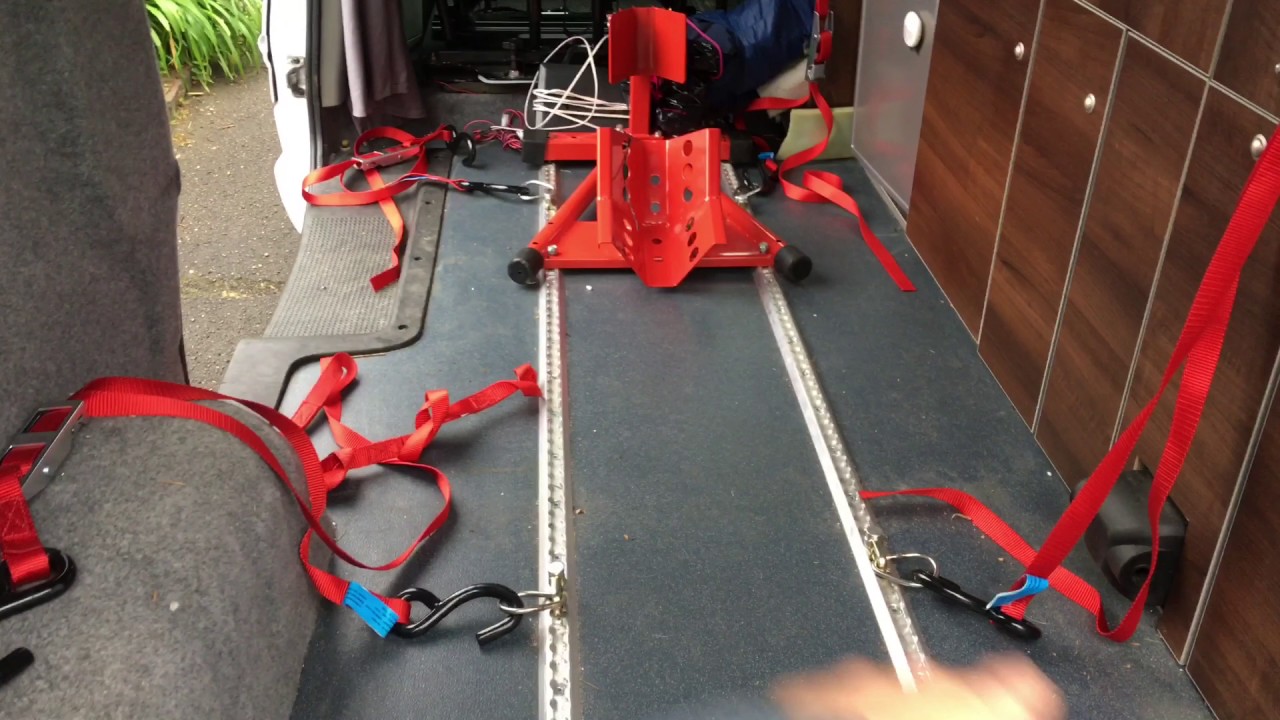 Unwin Rails In Camper van For Motorcycle