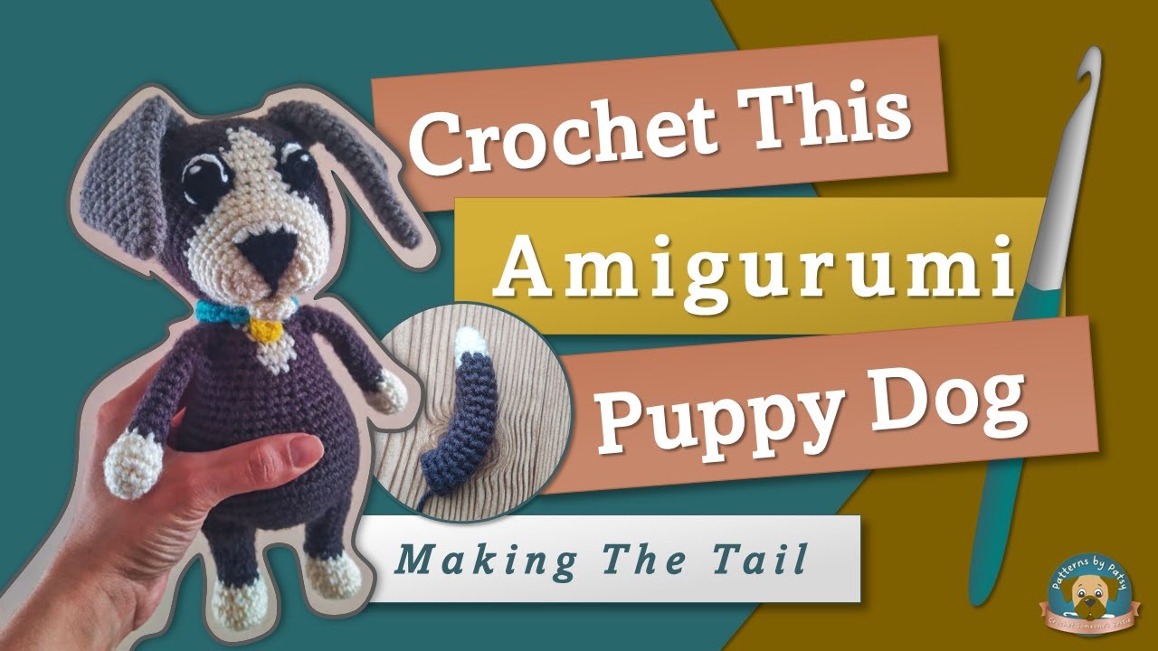 How To Crochet Dog Tail | Free Amigurumi Pattern For Puppy Dog Tail | Crochet Along Series