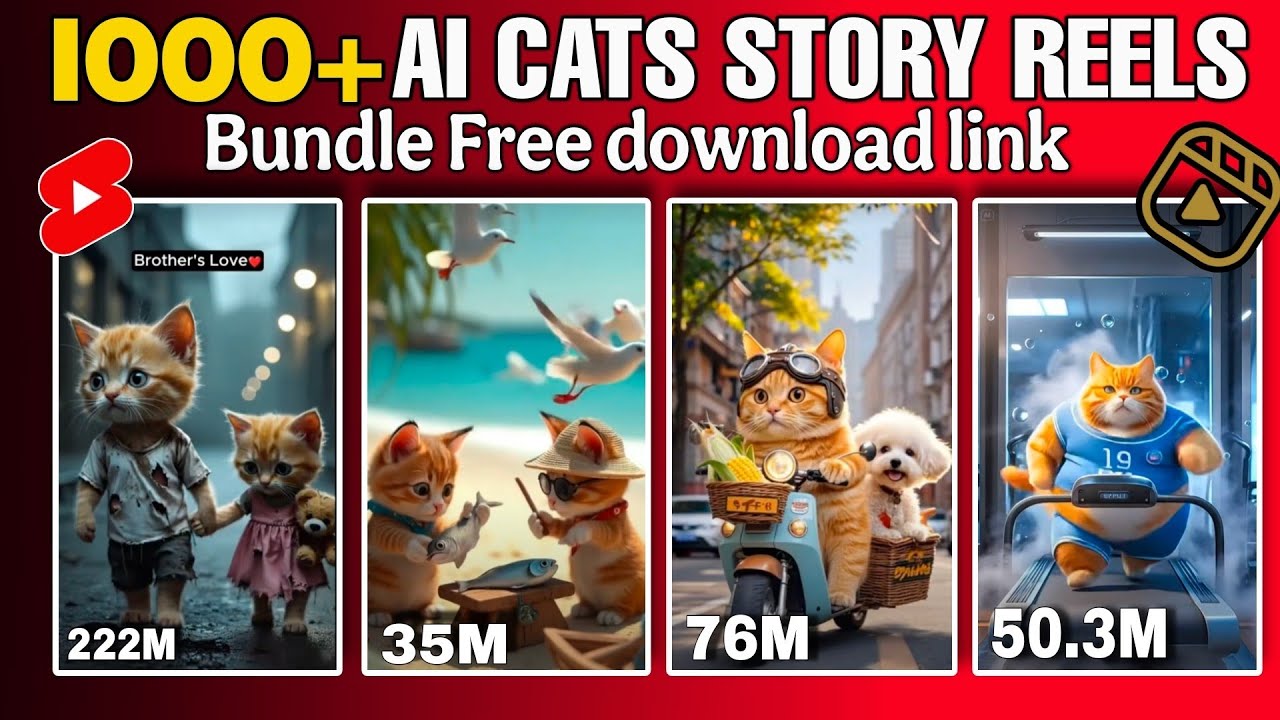 🔥LATEST 1000+ AI CATS STORY REELS BUNDLE FREE DOWNLOAD COPYRIGHT FREE | AI CATS REELS BUNDLE 2025