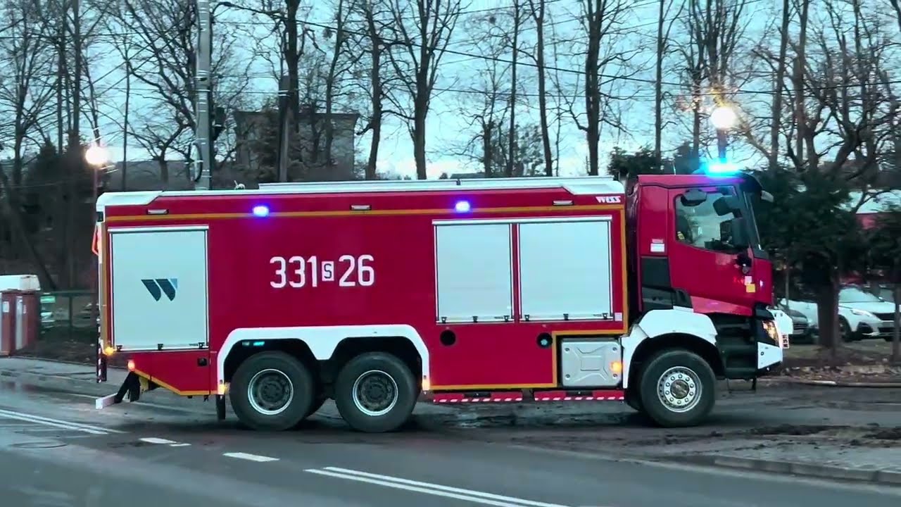 (13.02) Dojazd Alarmowy Służb do Pożaru Starego Młyna W Starym Bielsku