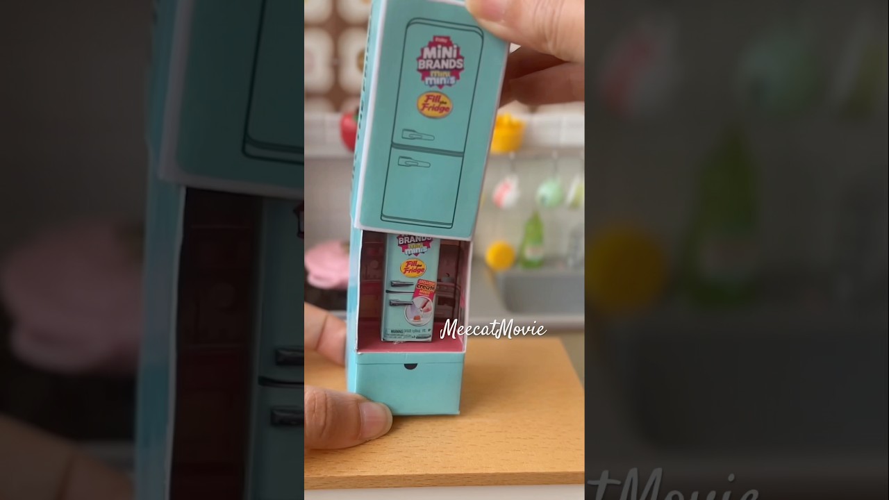 Miniature vlog just dropped - MiniBrands Fill the fridge PR box 🩵