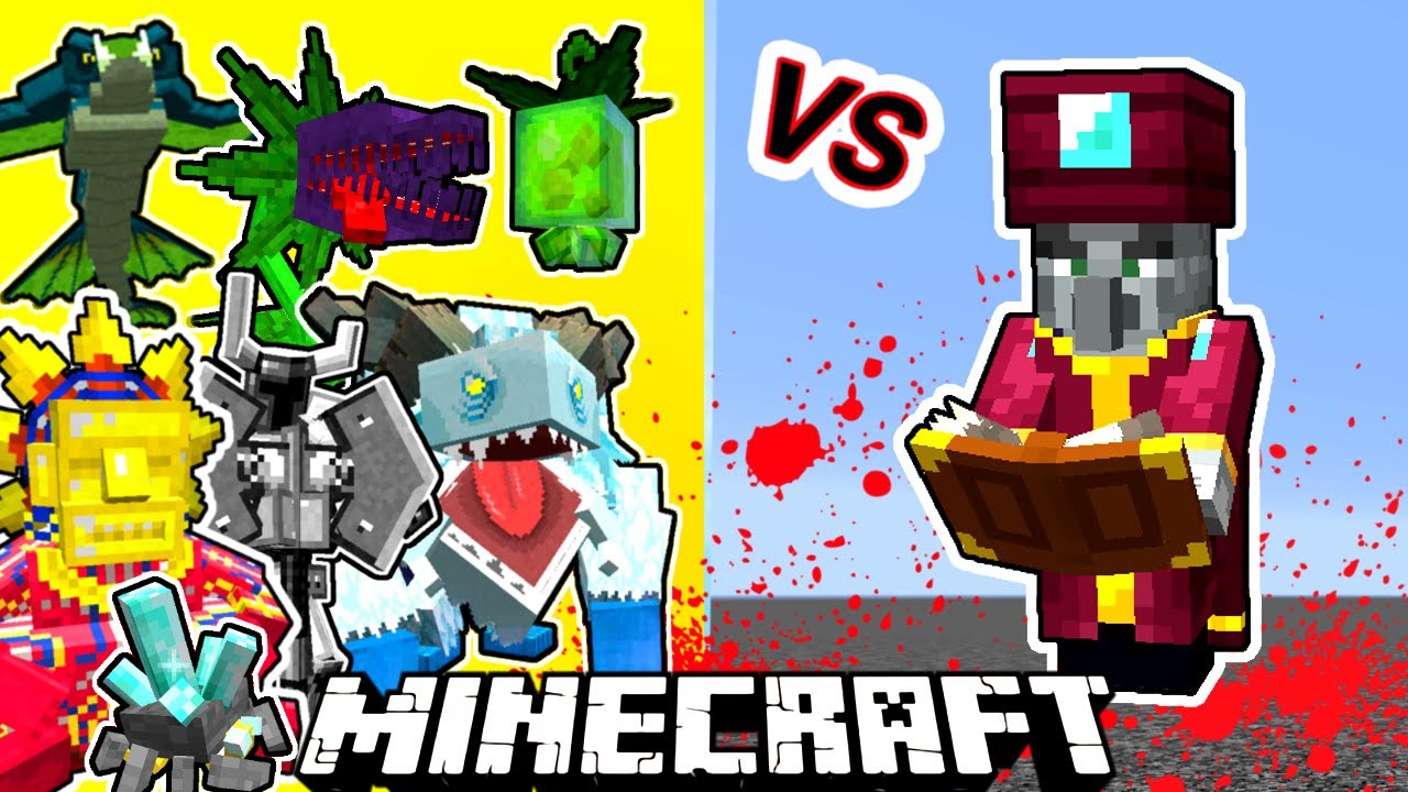 Enchanter Illager Vs. Mowzie's Monsters in Minecraft