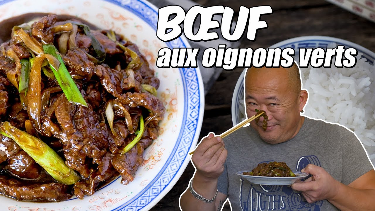 Boeuf aux oignons verts - Le riz Jaune