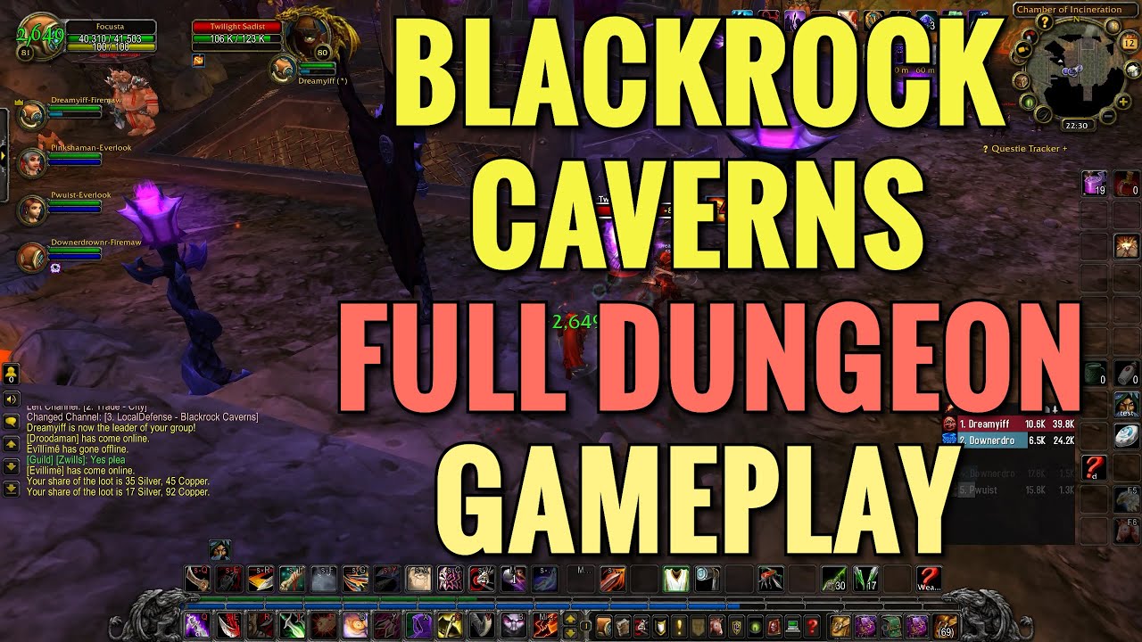 World Of Warcraft Gameplay - Blackrock Caverns FULL Dungeon