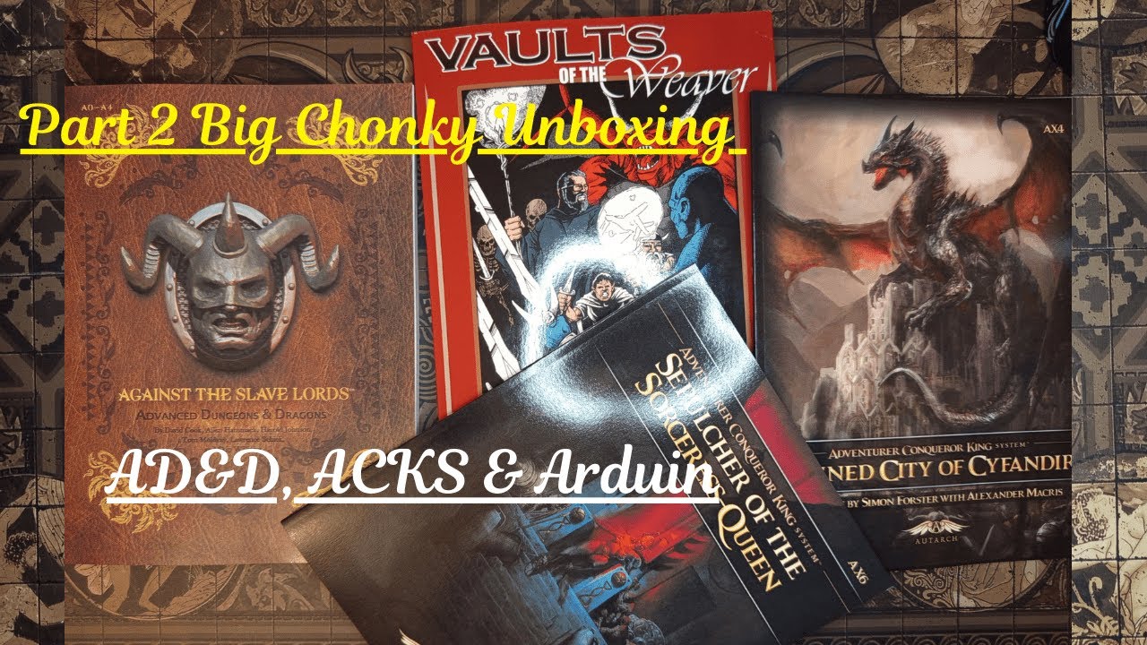 Распаковка Chonky! Часть 2: AD&D, ACKS и Arduin.