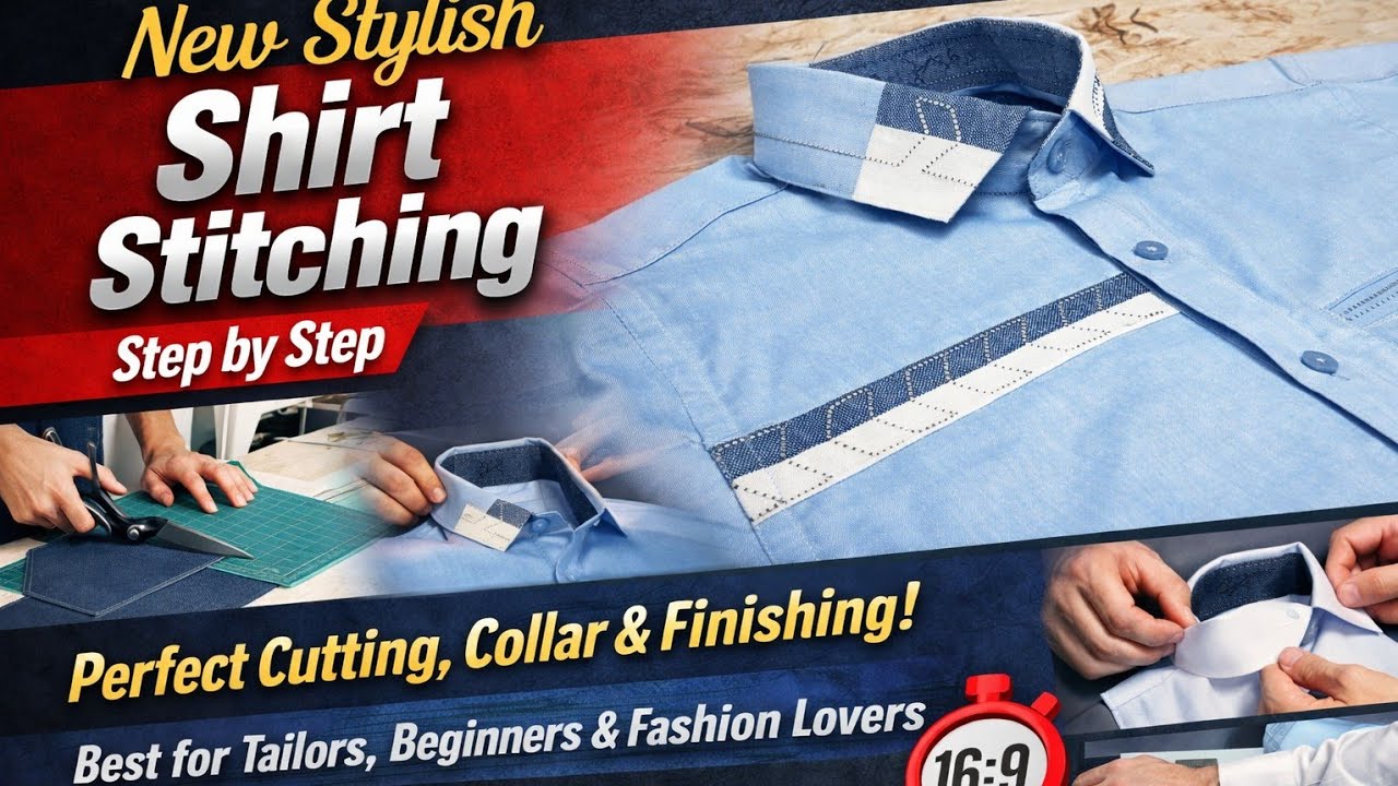 ⚡ STYLE DESIGN SHIRT CUTTING & Stitching Secret! | Easiest TRENDING Model (FULL TUTORIAL in KANNADA)