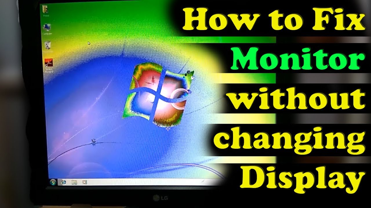 How to fix monitor negative color problem without changing display