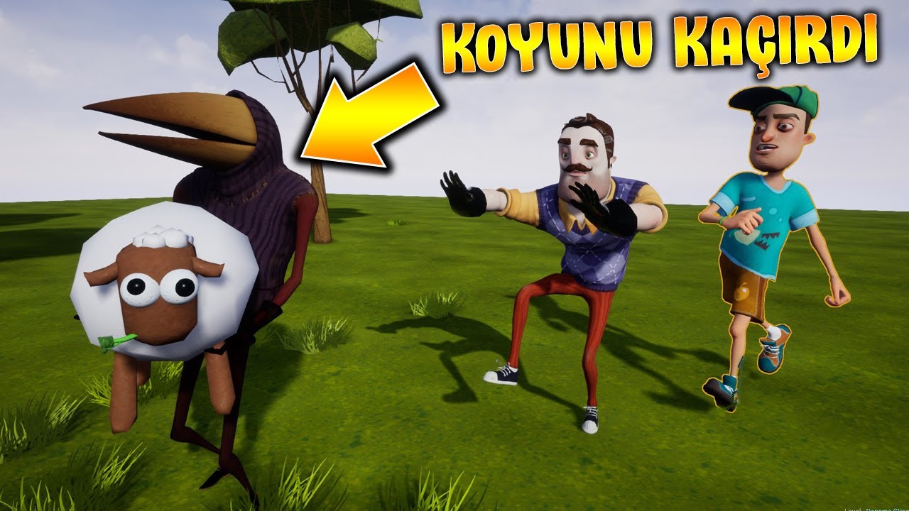 Karguli Koyunu Kaçırdı, Yakala Bıyıklı, Hello Neighbor Mod