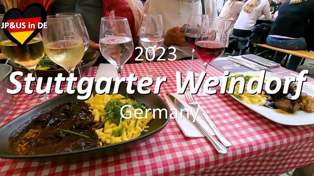 【Stuttgarter Weindorf 2023】🇩🇪Traditional grape pressing / Walking Tour