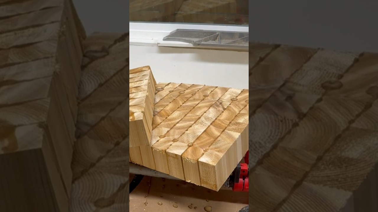 $26 Cedar Board into a $350 Master Chef End Grain Cutting Board #shorts #diy #woodworking