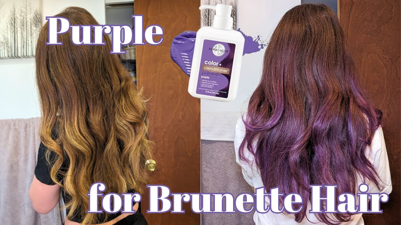 Keracolor Purple Hair Dye for BRUNETTES! No bleach! Keracolor Purple Clenditioner