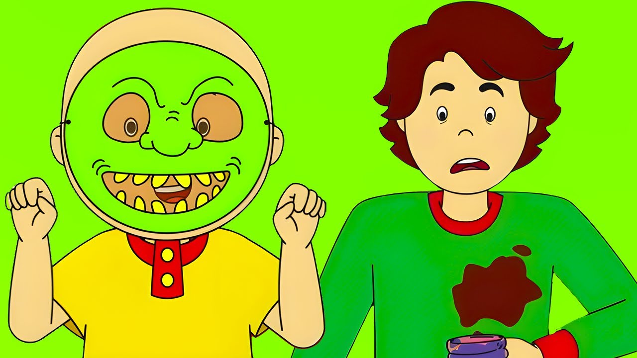 CAILLOU SCARES HIS DAD! 😧 😳 | CAILLOU | WildBrain Kids